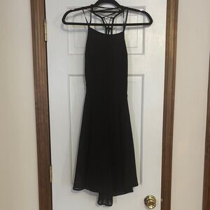 Elegant Black Strappy Dress